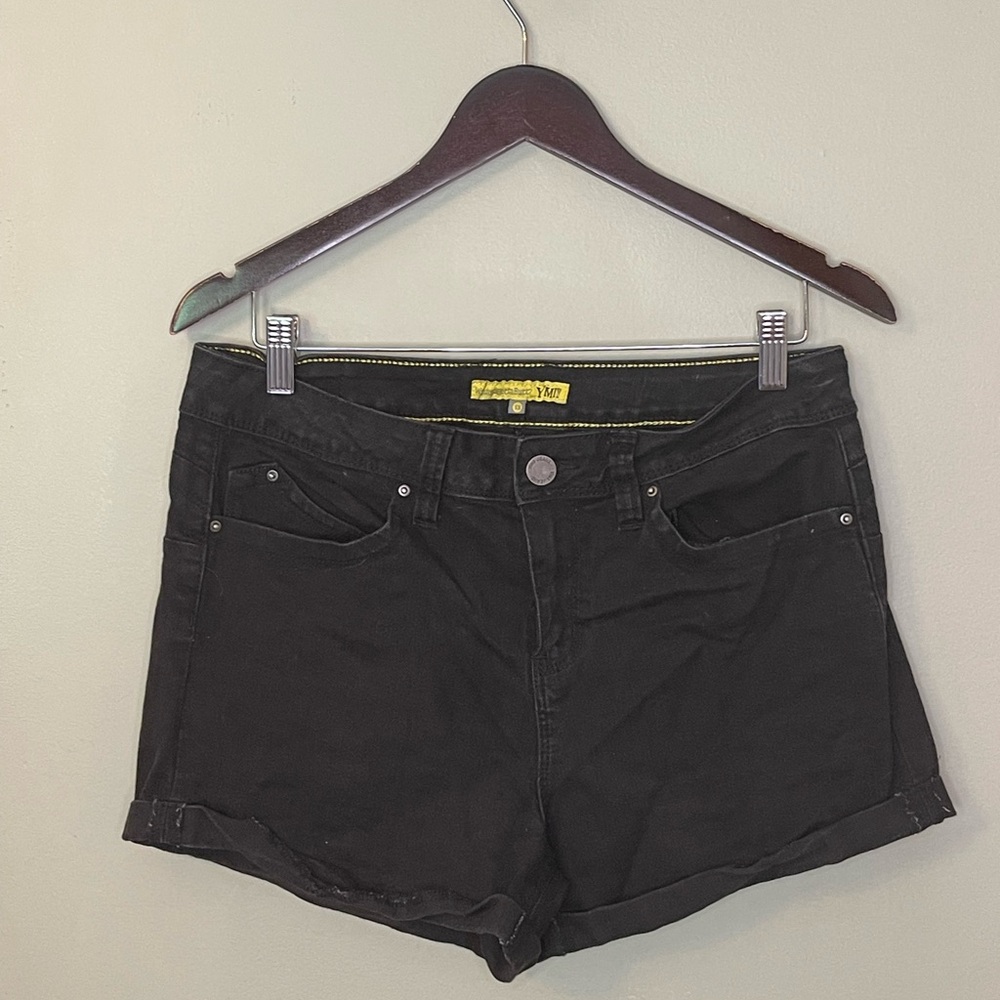 YMI Wanna Betta Butt? Black Denim Shorts Size 13